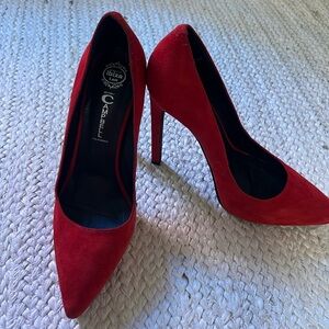 Jeffrey Campbell Red Suede Heels